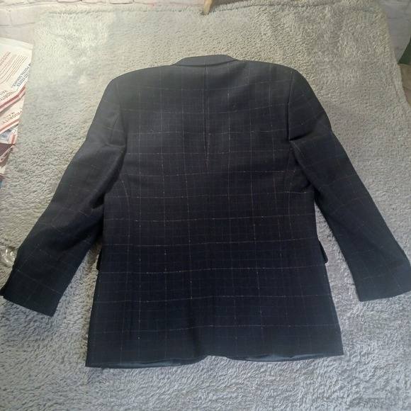 Nautica Wool Cashmere Blazer 41R Plaid Check Two Button Sport Coat Jacket Men's - Picture 5 of 9